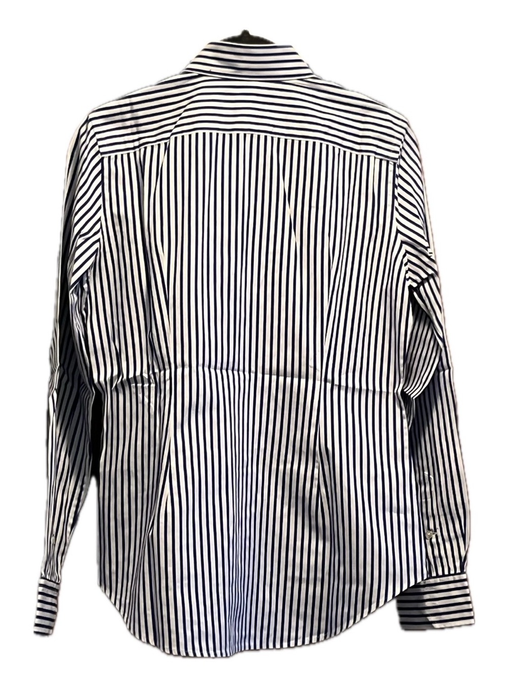 Ralph Lauren White & Navy Striped Dress Tailored Shirt with Crest Sz8 - Picture 4 of 6
